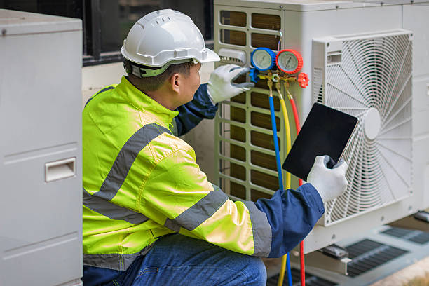 Professional Air Conditioning Repair technician working in Washington Crossing, PA